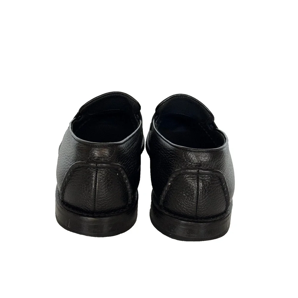 Boss Hugo Boss Men's Black Loafer Leather Shoes 9 US (8 IT) Made in Italy